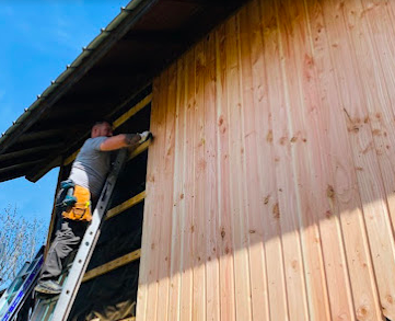 Intervention sur façade en bois de l'artisan FRANZ KARL